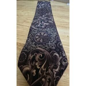 Vintage Karl Lagerfeld Mens Neck Tie Multicolor Designer Floral Classic All Silk